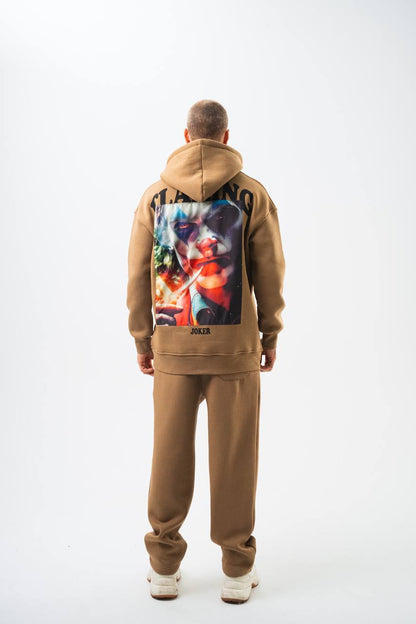 Flaming "Joker" Graphic Unisex Hoodie – Edgy Streetwear Withinblack