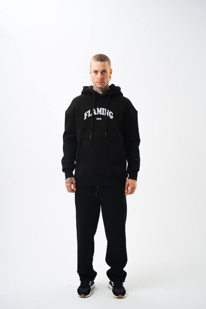 Flaming "Joker" Graphic Unisex Hoodie – Edgy Streetwear Withinblack