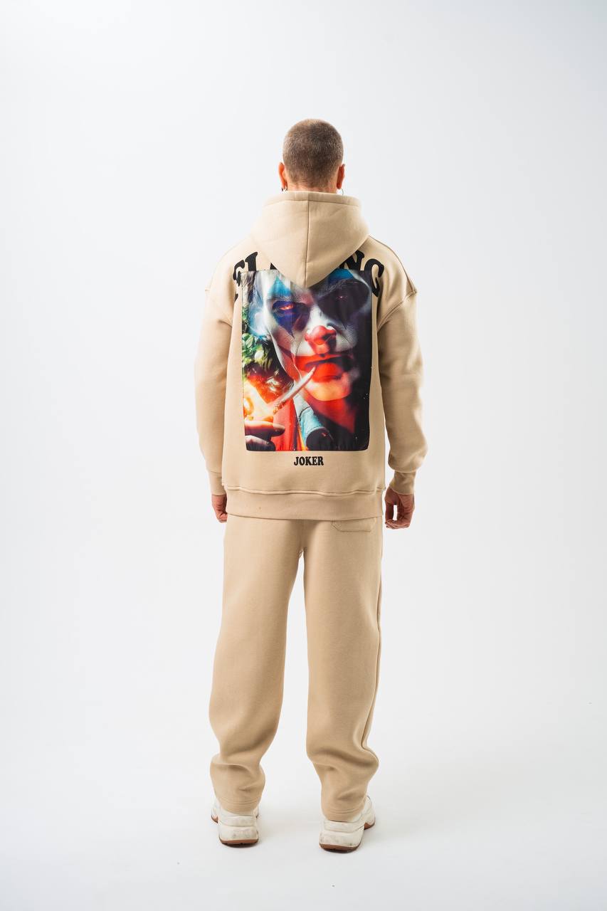 Flaming "Joker" Graphic Unisex Hoodie – Edgy Streetwear Withinblack