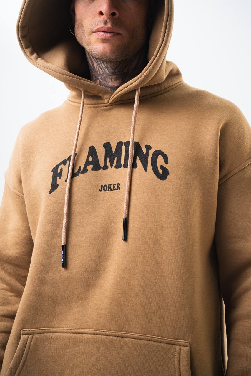 Flaming "Joker" Graphic Unisex Hoodie – Edgy Streetwear Withinblack