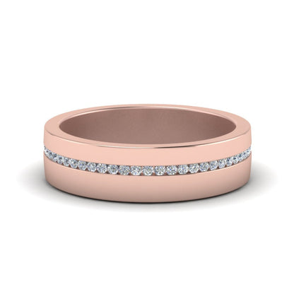 Flat Channel Set Diamond Mens Band Fascinating Diamonds