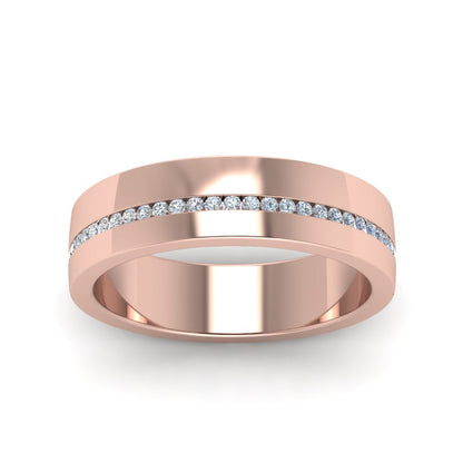 Flat Channel Set Diamond Mens Band Fascinating Diamonds
