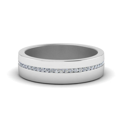Flat Channel Set Diamond Mens Band Fascinating Diamonds