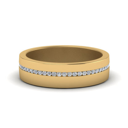 Flat Channel Set Diamond Mens Band Fascinating Diamonds