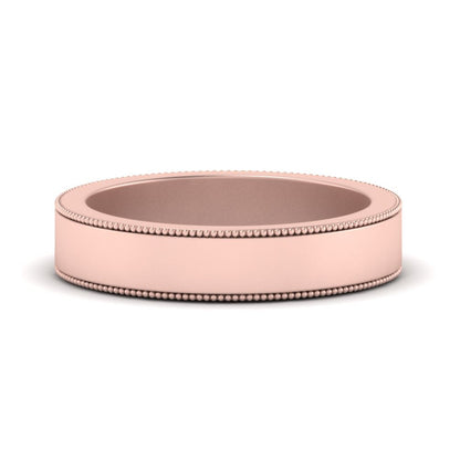 Flat Milgrain Mens Wedding Band Fascinating Diamonds