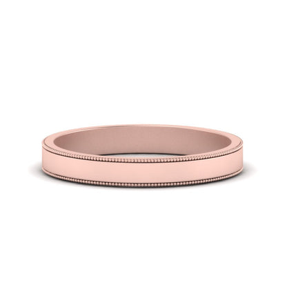 Flat Milgrain Mens Wedding Band Fascinating Diamonds