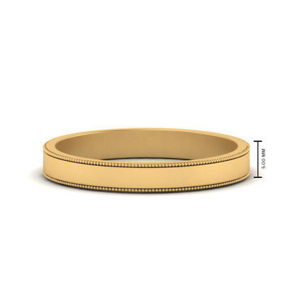 Flat Milgrain Mens Wedding Band Fascinating Diamonds