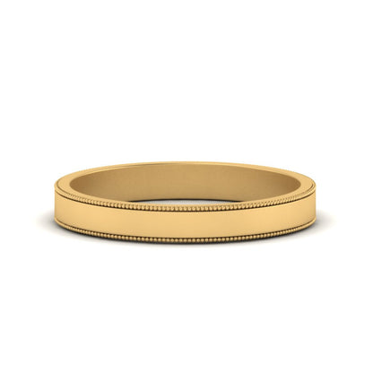 Flat Milgrain Mens Wedding Band Fascinating Diamonds
