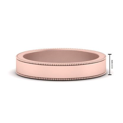 Flat Milgrain Mens Wedding Band Fascinating Diamonds