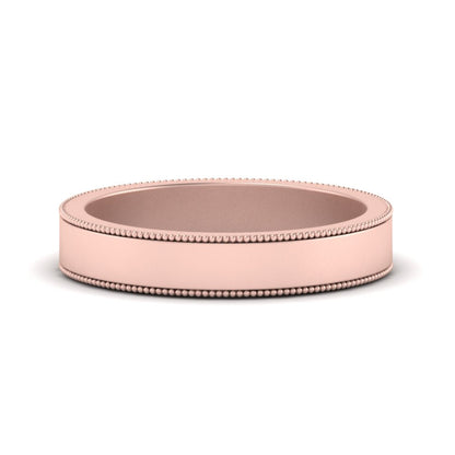 Flat Milgrain Mens Wedding Band Fascinating Diamonds