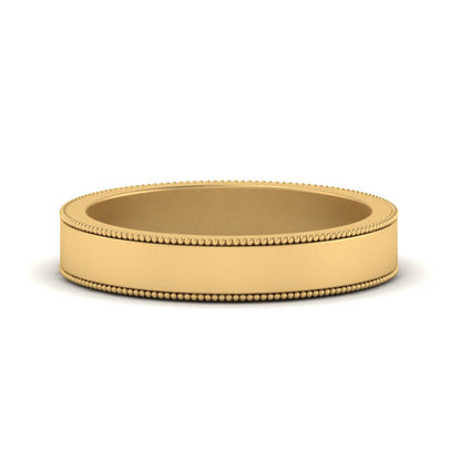 Flat Milgrain Mens Wedding Band Fascinating Diamonds