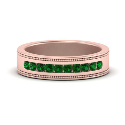 Flat Milgrain Mens Promise Band Fascinating Diamonds