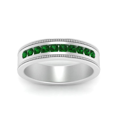 Flat Milgrain Mens Promise Band Fascinating Diamonds