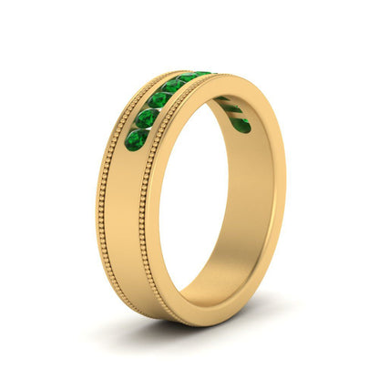 Flat Milgrain Mens Promise Band Fascinating Diamonds