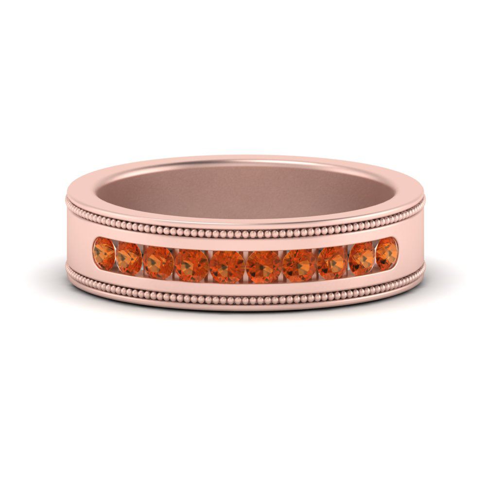 Flat Milgrain Mens Promise Band Fascinating Diamonds