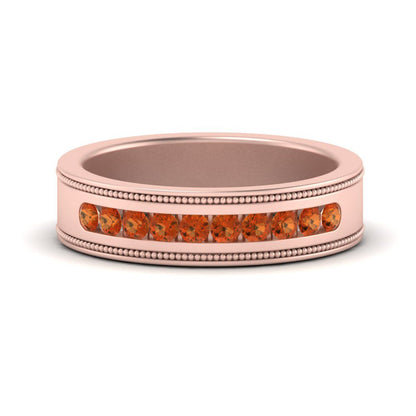 Flat Milgrain Mens Promise Band Fascinating Diamonds