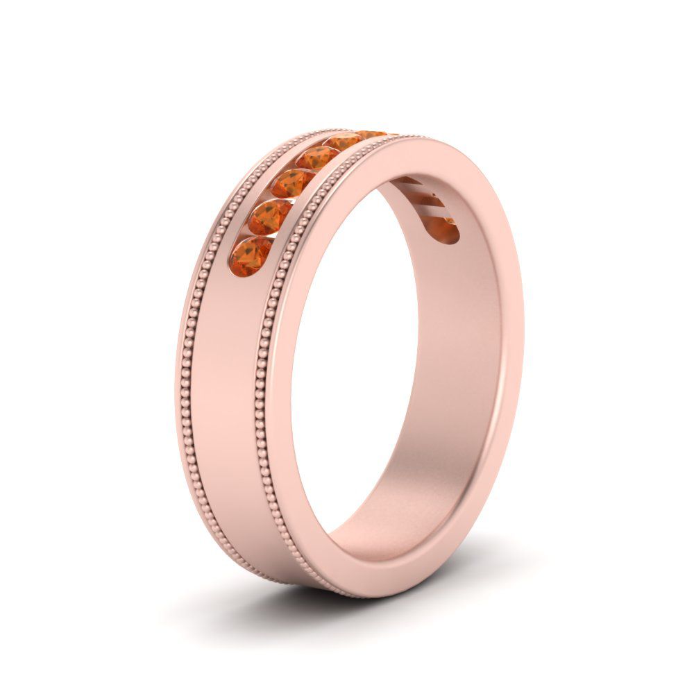 Flat Milgrain Mens Promise Band Fascinating Diamonds