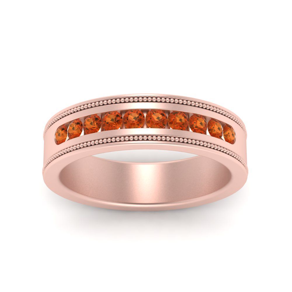 Flat Milgrain Mens Promise Band Fascinating Diamonds