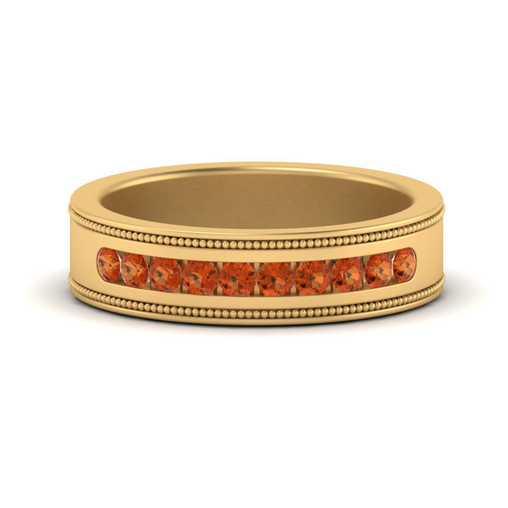 Flat Milgrain Mens Promise Band Fascinating Diamonds