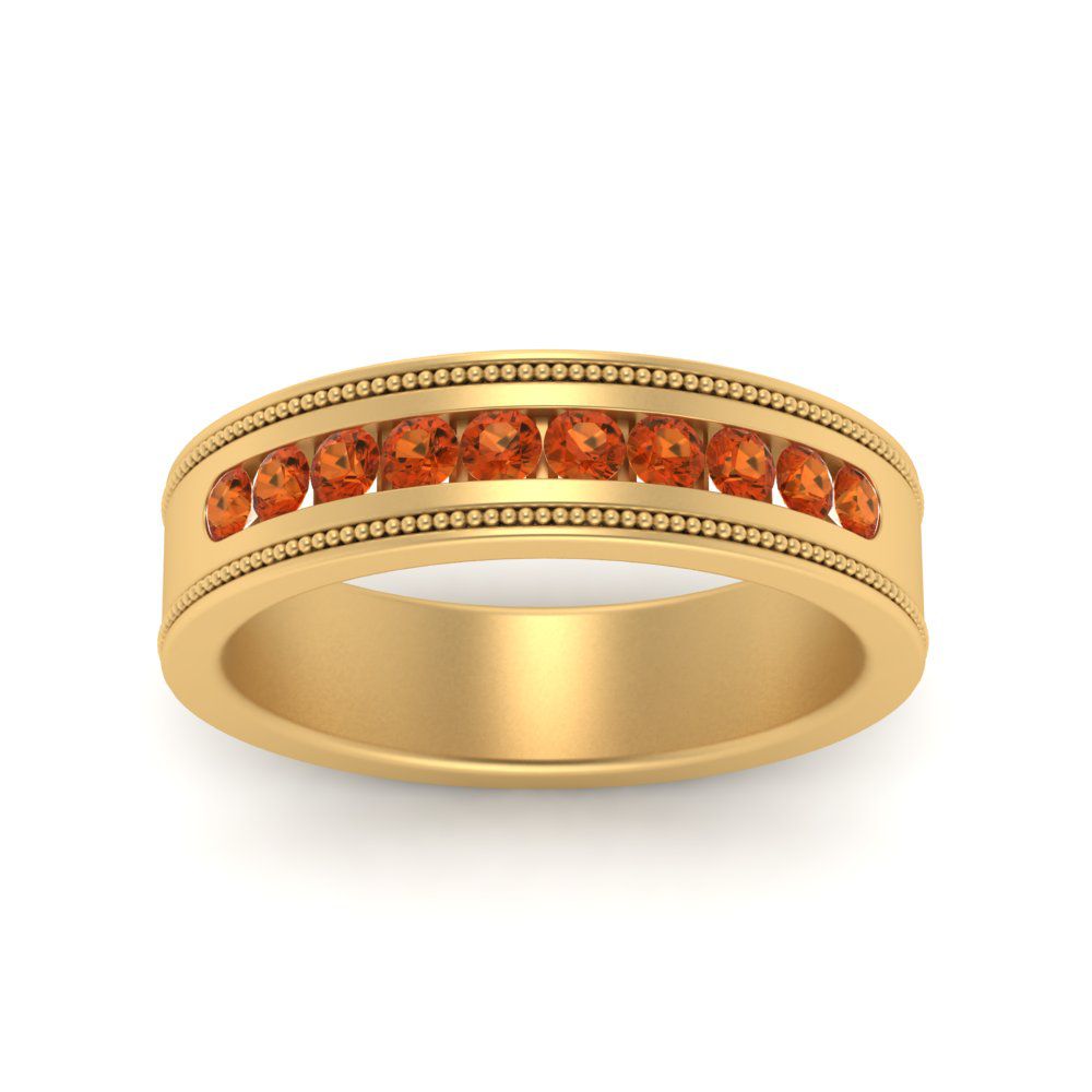 Flat Milgrain Mens Promise Band Fascinating Diamonds