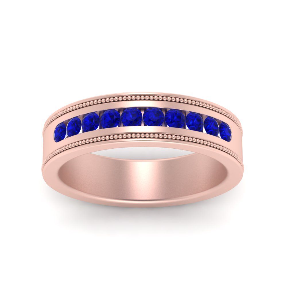 Flat Milgrain Mens Promise Band Fascinating Diamonds