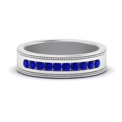 Flat Milgrain Mens Promise Band Fascinating Diamonds