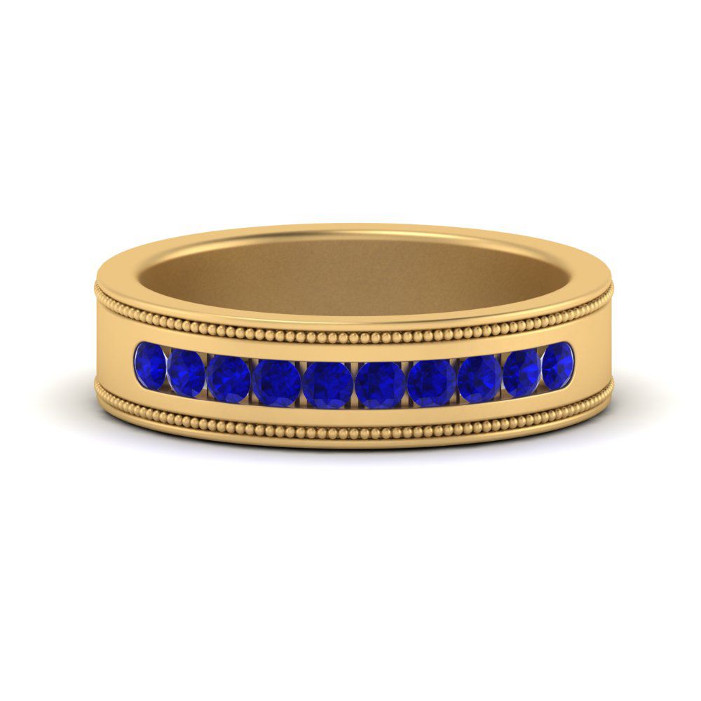 Flat Milgrain Mens Promise Band Fascinating Diamonds