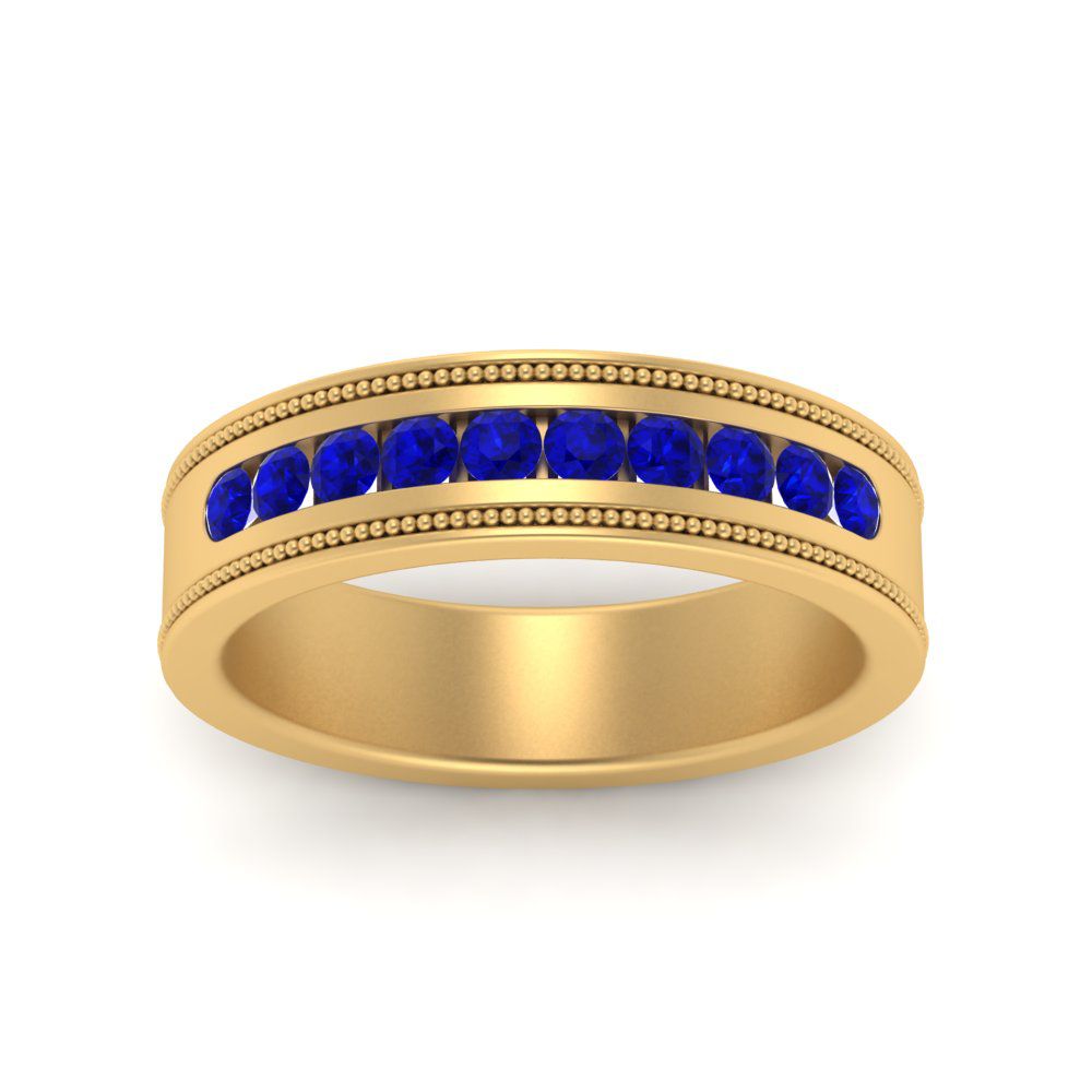 Flat Milgrain Mens Promise Band Fascinating Diamonds