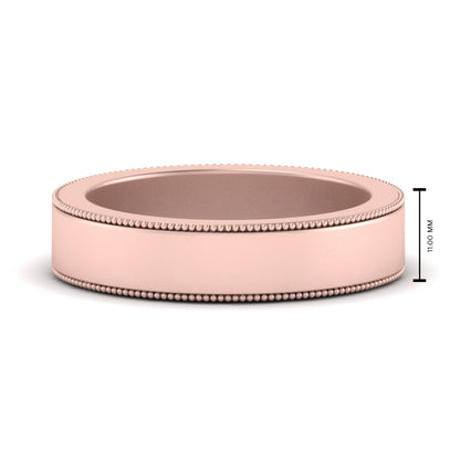 Flat Milgrain Mens Wedding Band Fascinating Diamonds