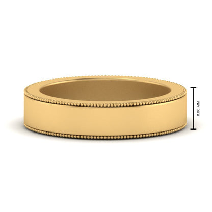 Flat Milgrain Mens Wedding Band Fascinating Diamonds