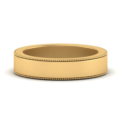 Flat Milgrain Mens Wedding Band Fascinating Diamonds