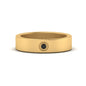 Flat Single Stone Mens Band Engraved Fascinating Diamonds