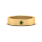 Flat Single Stone Mens Band Engraved Fascinating Diamonds