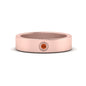 Flat Single Stone Mens Band Engraved Fascinating Diamonds