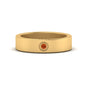 Flat Single Stone Mens Band Engraved Fascinating Diamonds