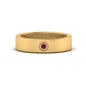 Flat Single Stone Mens Band Engraved Fascinating Diamonds