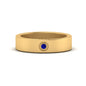 Flat Single Stone Mens Band Engraved Fascinating Diamonds