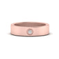 Flat Single Stone Mens Band Engraved Fascinating Diamonds