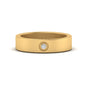 Flat Single Stone Mens Band Engraved Fascinating Diamonds