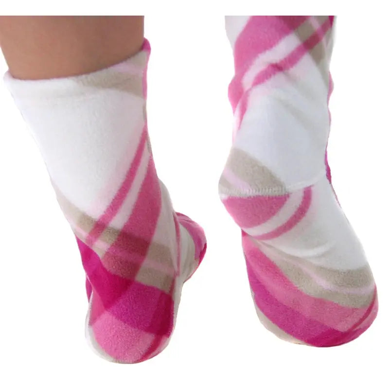 Polar Feet Fleece Socks - Pink Argyle Polar Feet® LLC