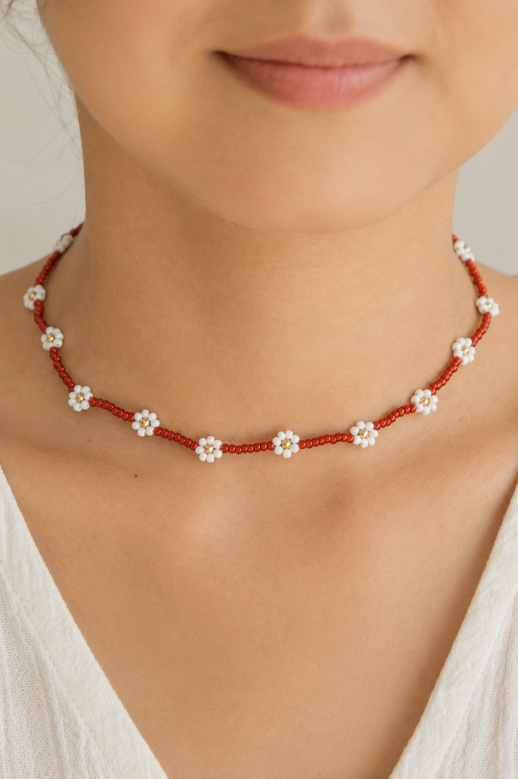 Flora Beaded Necklace Village Thrive