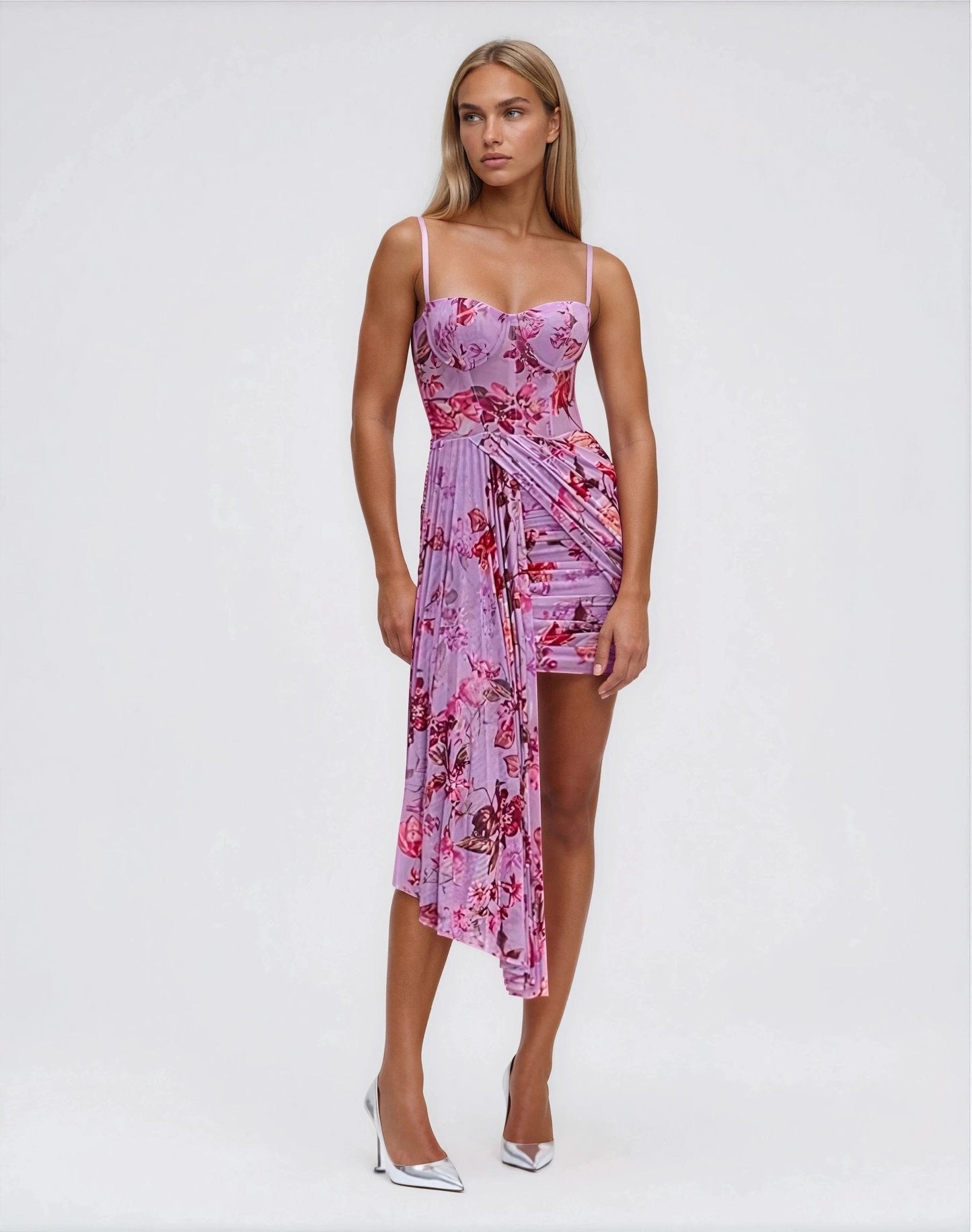 Floral Haze Bustier Mini Dress – Violet XO, Tina