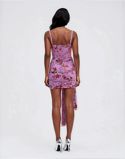 Floral Haze Bustier Mini Dress – Violet XO, Tina