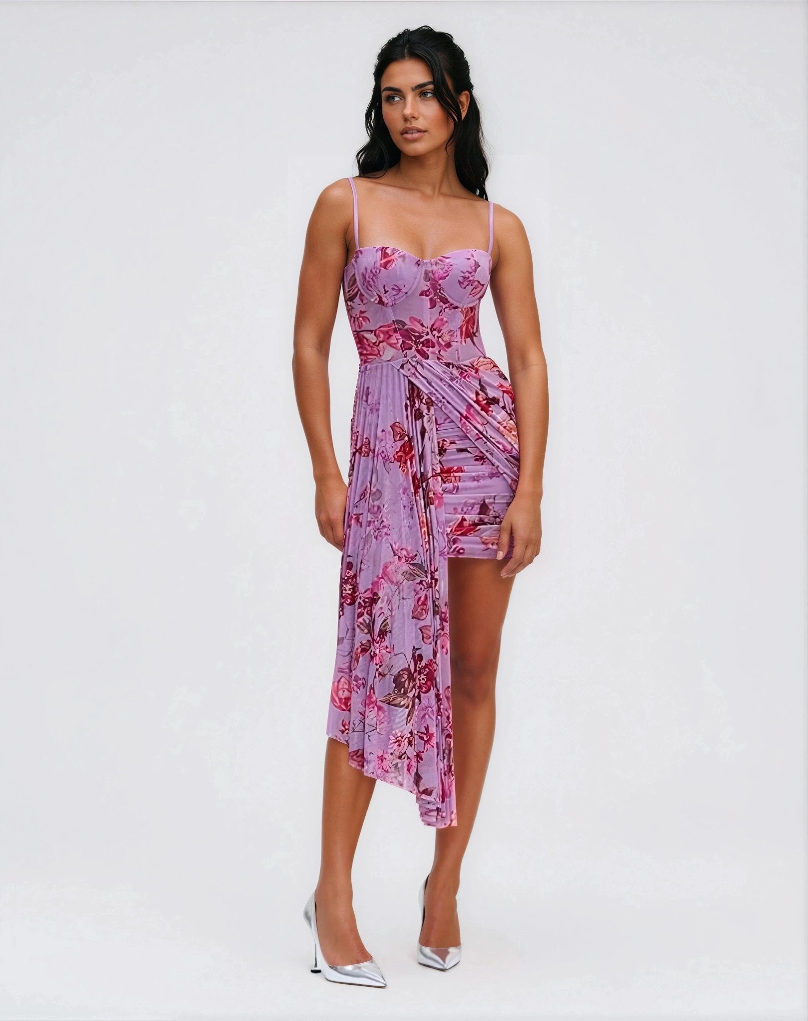 Floral Haze Bustier Mini Dress – Violet XO, Tina