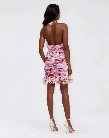 Floral Haze Stretch Tulle Sleeveless Mini Dress – Vapor XO, Tina