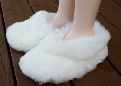 Fluffy Furry Fuzzy Alpaca Slippers Purely Alpaca