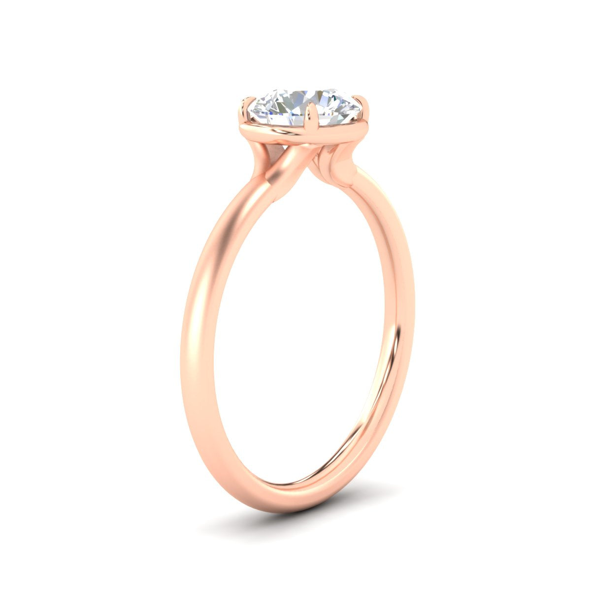 Flush Collet Solitaire Engagement Ring Fascinating Diamonds