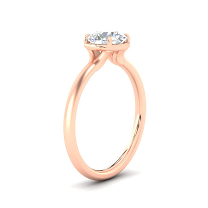 Flush Collet Solitaire Engagement Ring Fascinating Diamonds
