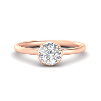 Flush Collet Solitaire Engagement Ring Fascinating Diamonds