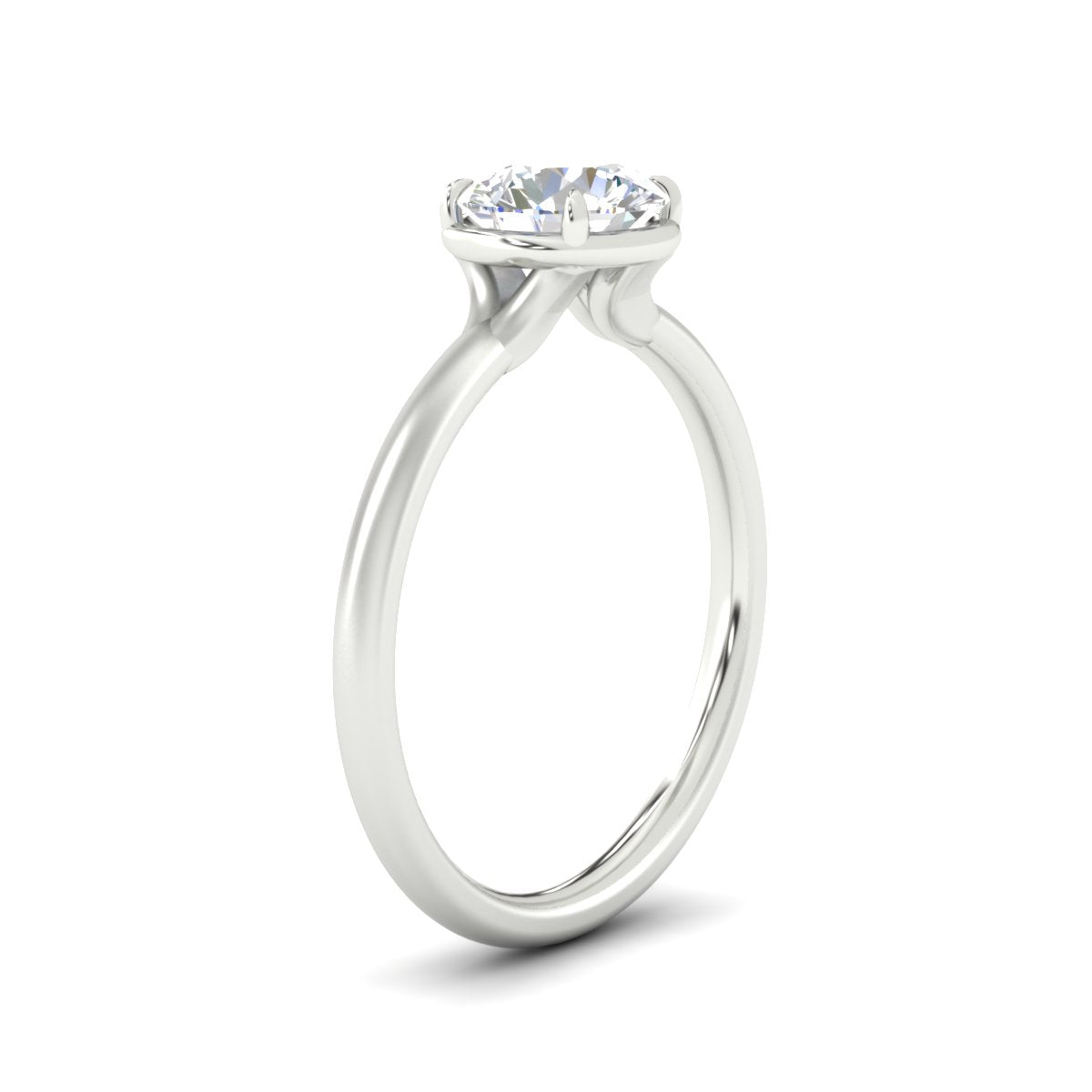 Flush Collet Solitaire Engagement Ring Fascinating Diamonds